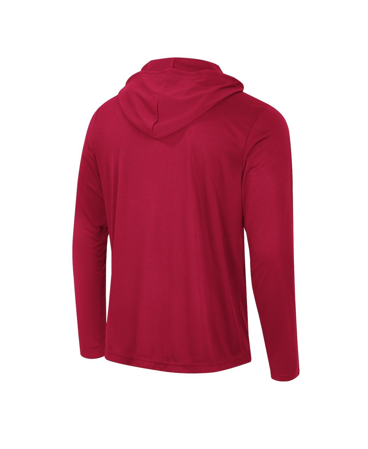Colosseum Men's  Crimson Oklahoma Sooners Team Color Rival Hoodie Long Sleeve T-shirt In Crimson