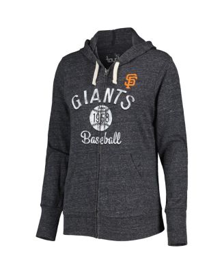 Women's Black San Francisco Giants Training Camp Tri-Blend Full-Zip Hoodie