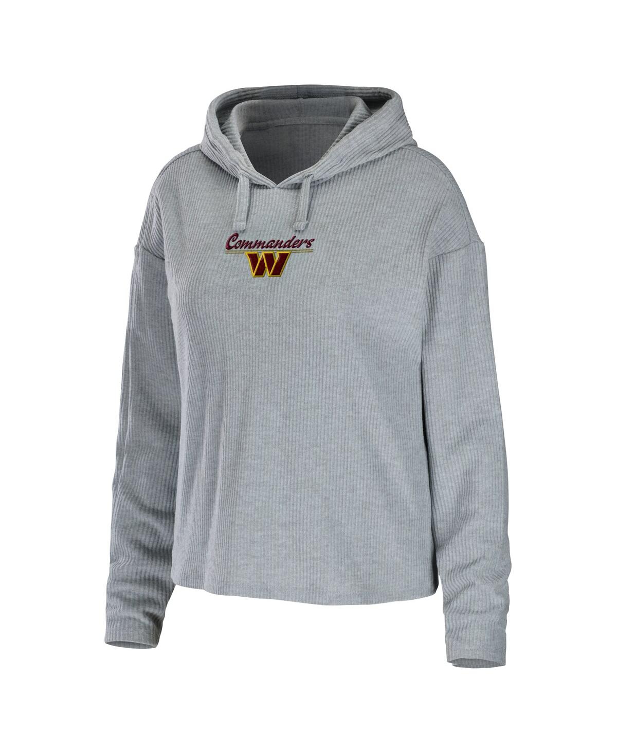 Wear By Erin Andrews Women's  Heathered Gray Washington Commanders Pullover Hoodie And Pants Lounge S In Heathered Gray