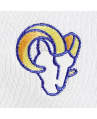 Women's White and Royal Los Angeles Rams Bobbi Color Blocked Pullover Hoodie