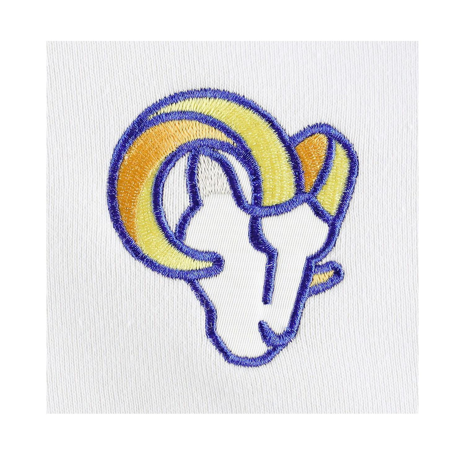 Women's White and Royal Los Angeles Rams Bobbi Color Blocked Pullover Hoodie