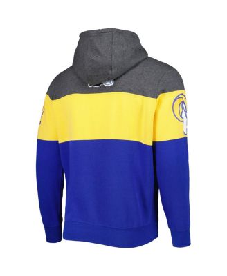 Men's Heather Charcoal, Royal Los Angeles Rams Extreme Pullover Hoodie