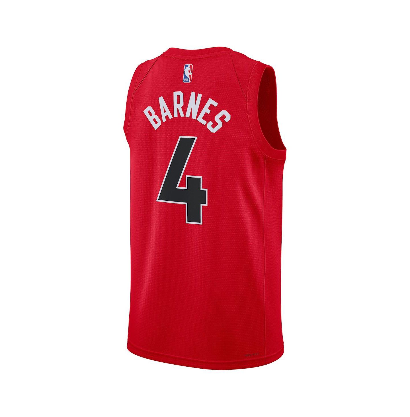 Топ Nike Scottie Barnes Red Toronto Raptors Swingman Jersey - Icon Edition — фото 2