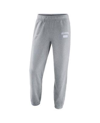 Men's Heathered Gray Distressed Oklahoma Sooners Saturday Fleece Pants