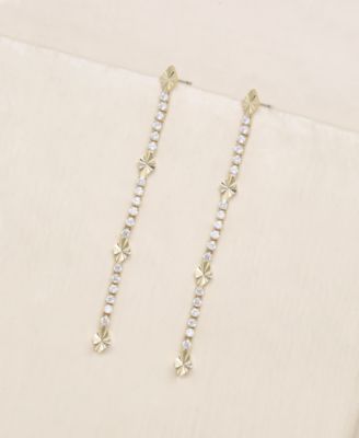 Women's 18k Gold Plated Straight Dangle Earrings