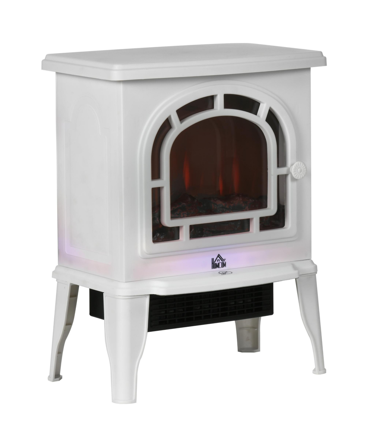 750W/1500W Electric Fireplace Stove w/Tip-Over Protection
