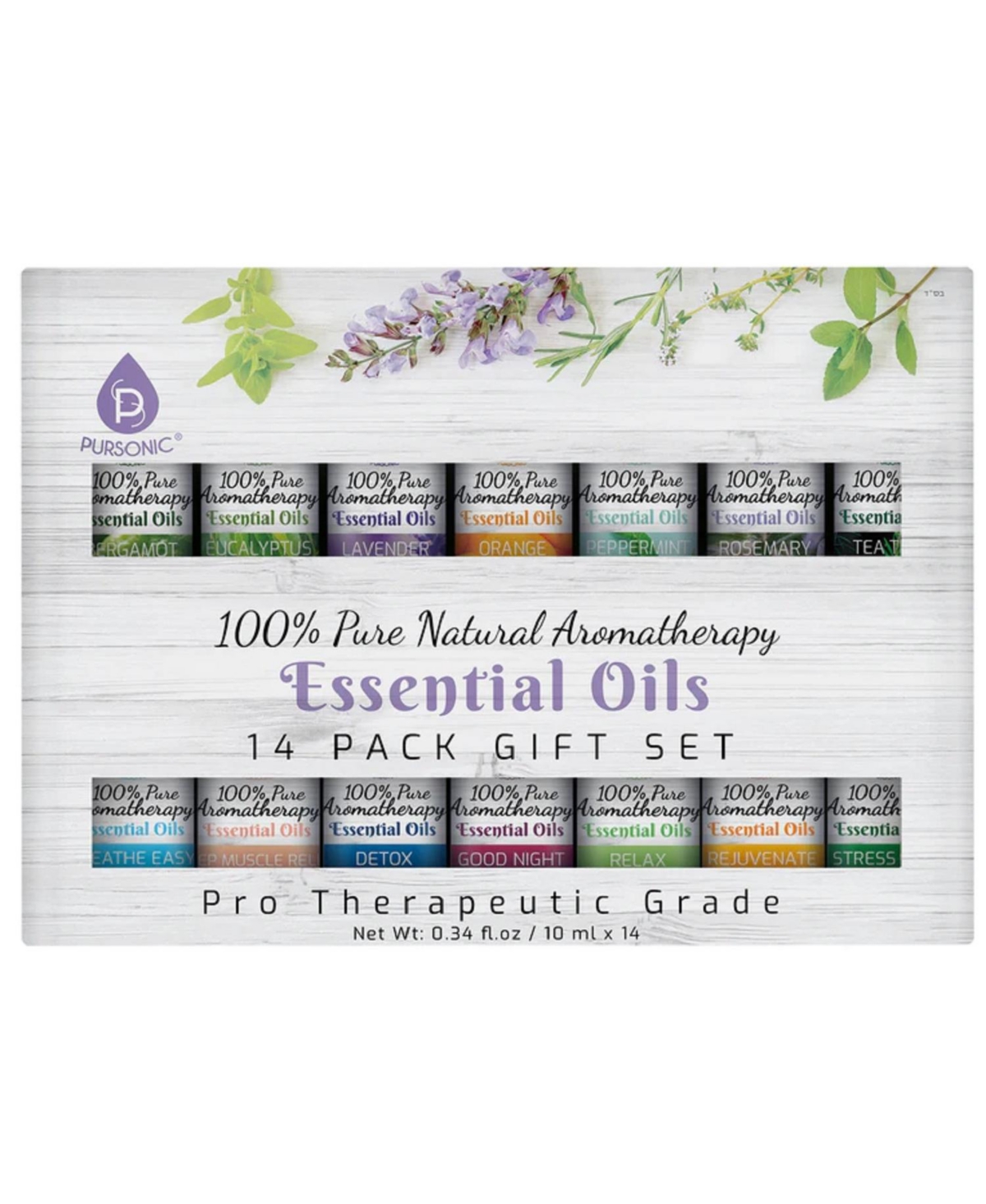 14 Pack of 100% Pure Essential Aromatherapy Oils - Natural