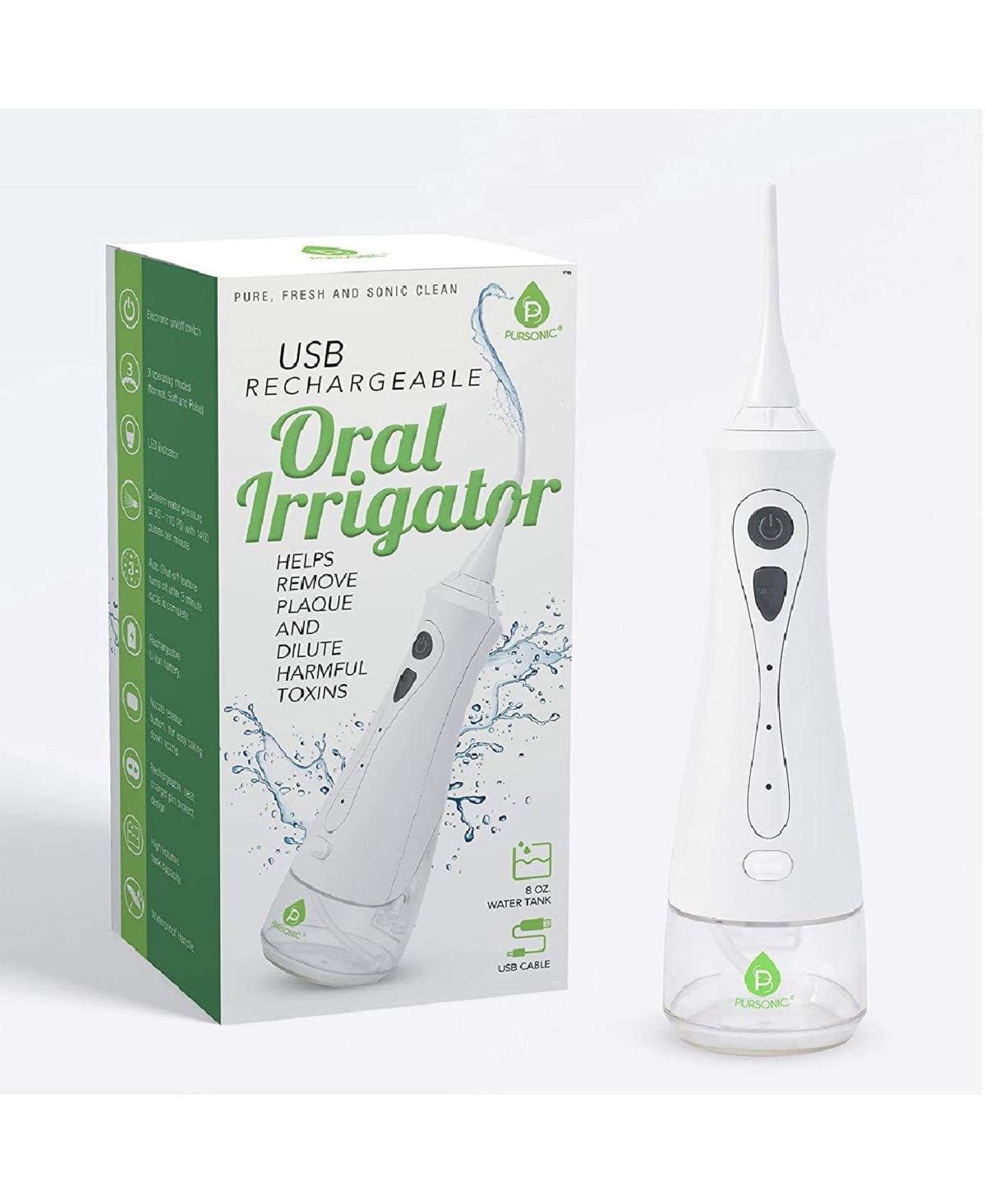 PURSONIC USB RECHARGEABLE ORAL IRRIGATOR