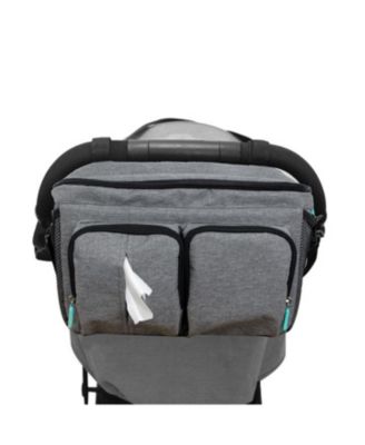 Kids Multi-Compartment Stroller Bag with Adjustable Velcro Straps, Compact & Lightweight Bag for Diapers, Bottles Accessories