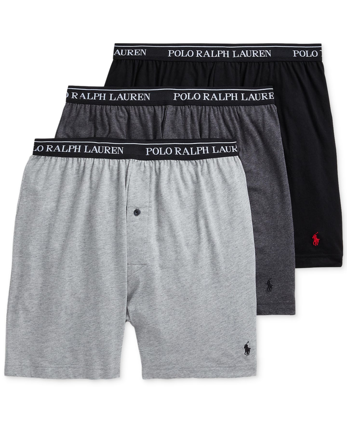 Трусы-боксеры Classic для мужчин, хлопок, 3 шт. — Polo Ralph Lauren, цвет: Andover / Madison — фото 1