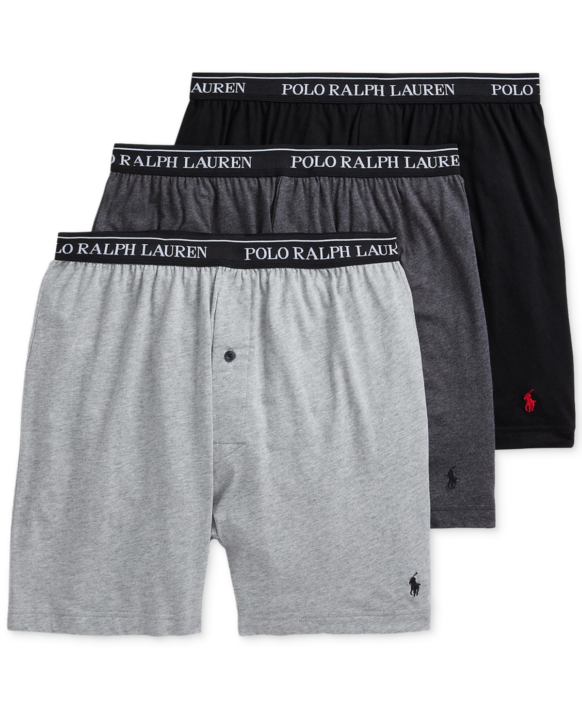 Polo Ralph Lauren Men's 3-Pack. Cotton Classic Knit Boxers -/ Madison / Black