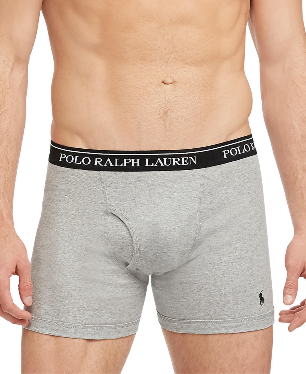 Men's 5-Pack Classic Cotton Boxer Briefs - Polo Black