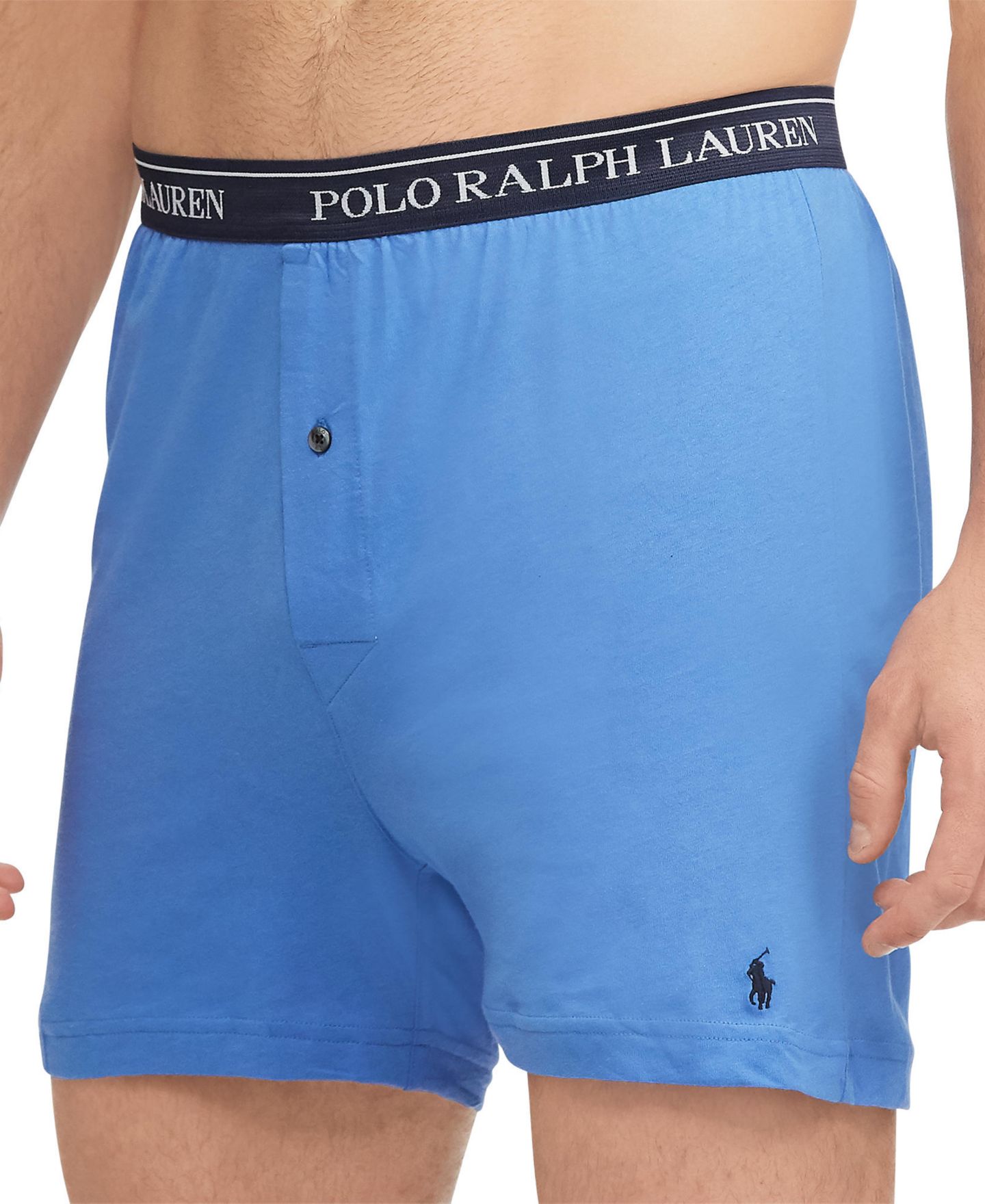 Трусы-боксеры Classic-Fit для мужчин, хлопок, 5 шт. — Polo Ralph Lauren, цвет: Синий — фото 4
