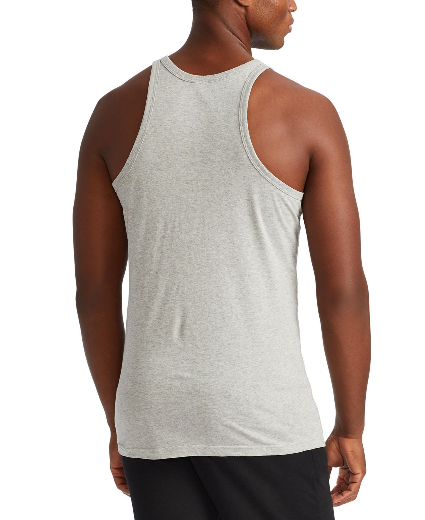 Мужские топы Polo Ralph Lauren 3-Pack Slim Fit Classic Undershirts, цвет: Чёрный — фото 3