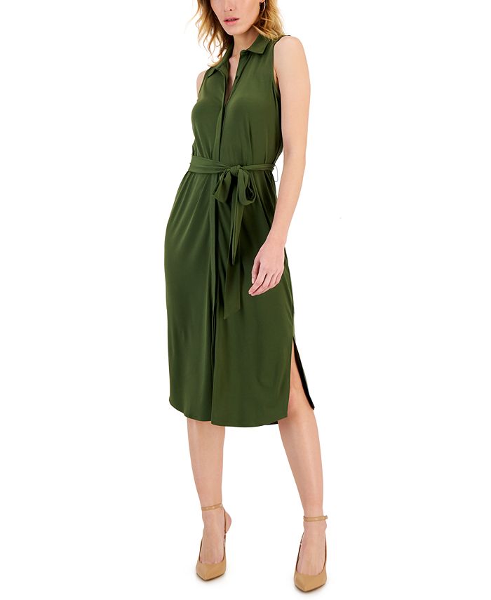 Macy's olive green dress on sale