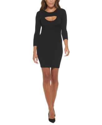 Calvin Klein - Women's Ribbed Front-Cutout Sweater Dress