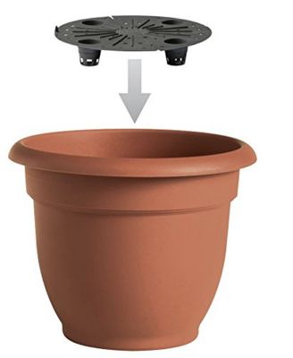 Ariana Plastic Planter with Self-Watering Grid, 16"