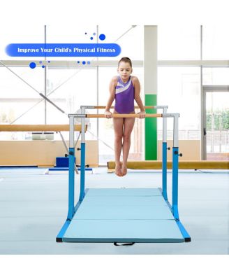 Kids Gymnastics Parallel Bars Double Horizontal Bars Adjustable