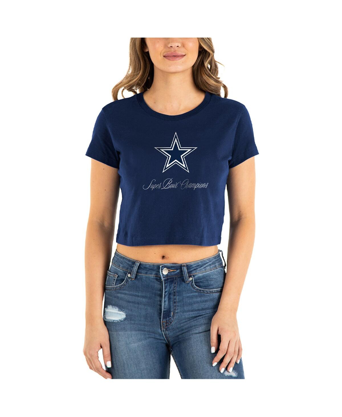 NEW ERA WOMEN'S NEW ERA NAVY DALLAS COWBOYS HISTORIC CHAMPS T-SHIRT 