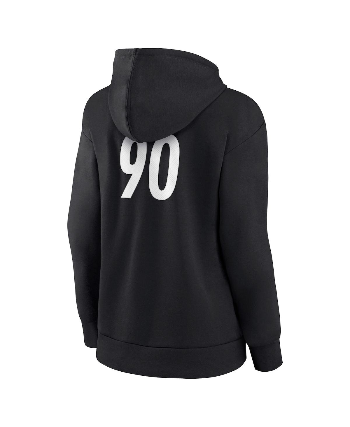 Women's Fanatics Branded T.j. WattPittsburgh Steelers Player Icon Name and Number Pullover Hoodie - Black
