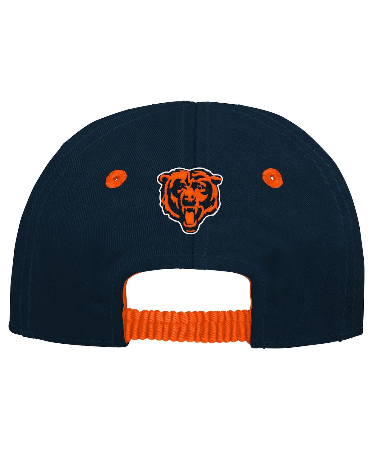 Shop Outerstuff Infant Boys And Girls Navy, Orange Chicago Bears My First Tail Sweep Slouch Flex Hat In Navy,orange