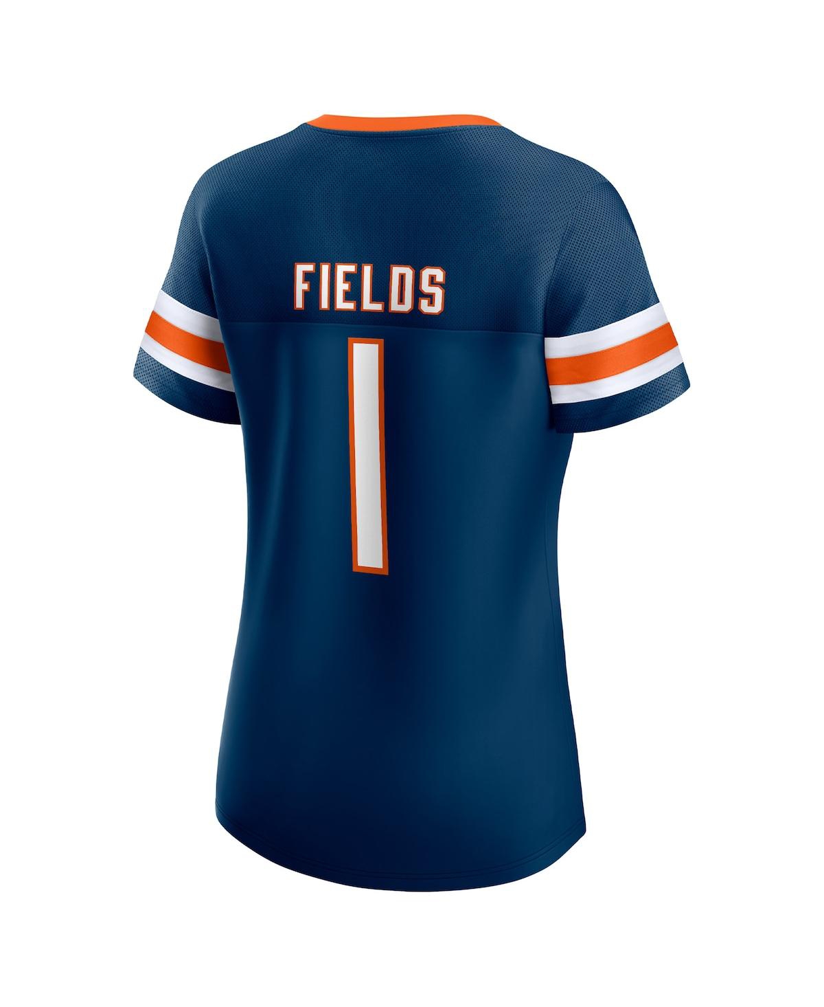 Fanatics Women's Navy Chicago Bears Play Script Lace-up T-shirt In Navy