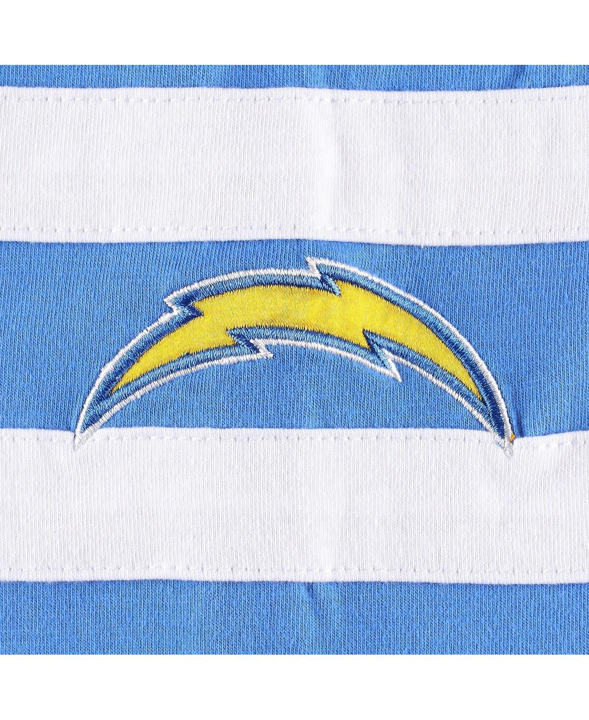 STARTER MEN'S STARTER POWDER BLUE, WHITE LOS ANGELES CHARGERS HALFTIME LONG SLEEVE T-SHIRT 