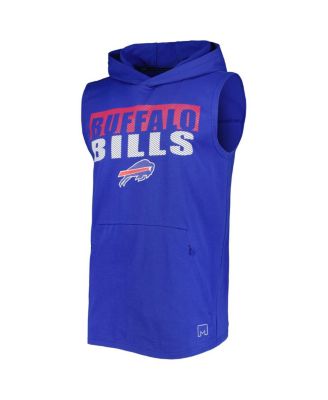 Men's Royal Buffalo Bills Relay Sleeveless Pullover Hoodie