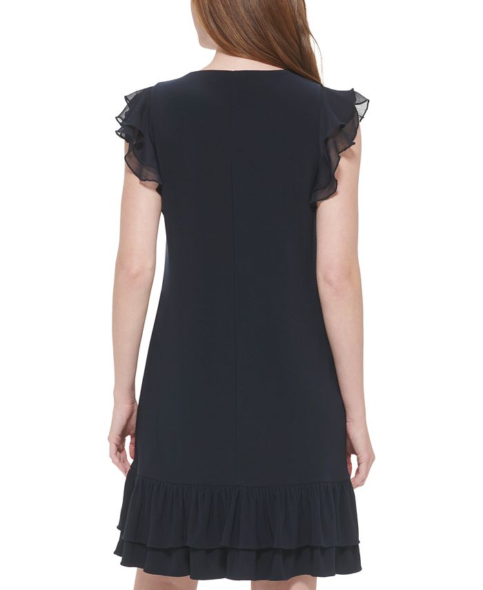 Tommy Hilfiger Women's Ruffled Tie-Waist Faux-Wrap Dress main image 0
