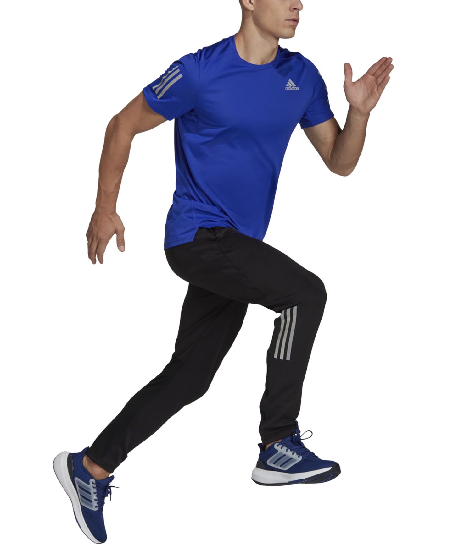 Мужские брюки adidas Own The Run Astro Tapered-Fit Reflective, цвет: Чёрный — фото 5