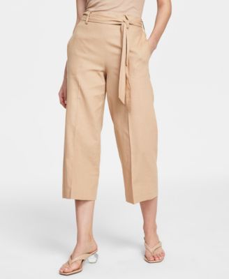 Bar III - Women's Linen-Blend Tie-Waist Pants, Created for Macy's