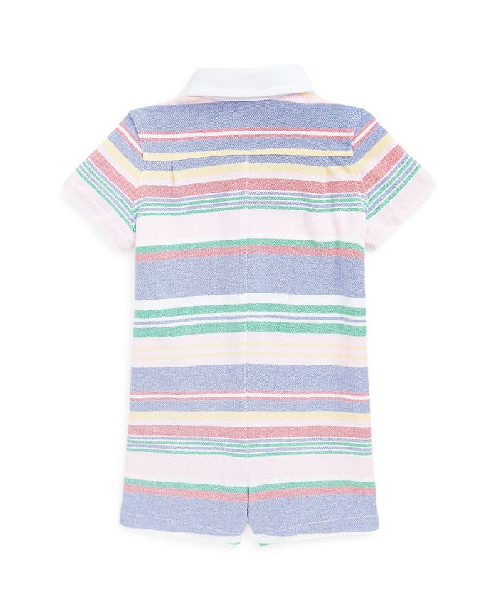 Polo Ralph Lauren Baby Boys Striped Knit Oxford Shortall Macy's