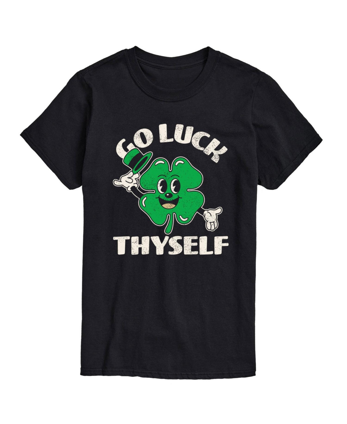 Airwaves Men's Go Luck Thyself Graphic T-shirt In Black