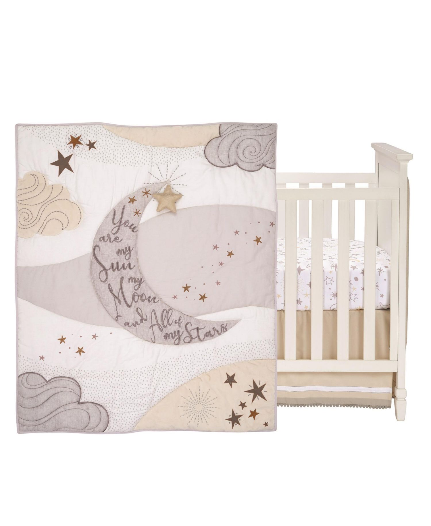 Baby Goodnight Moon 3-Piece Celestial Nursery Crib Bedding Set