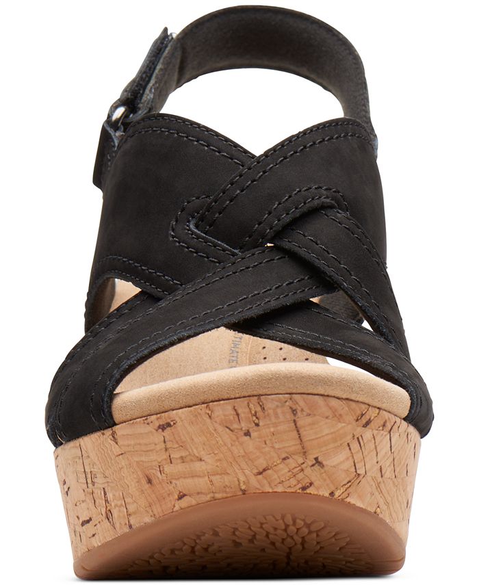Clarks Women's Rose Erin WovenStrap Wedge Sandals Macy's