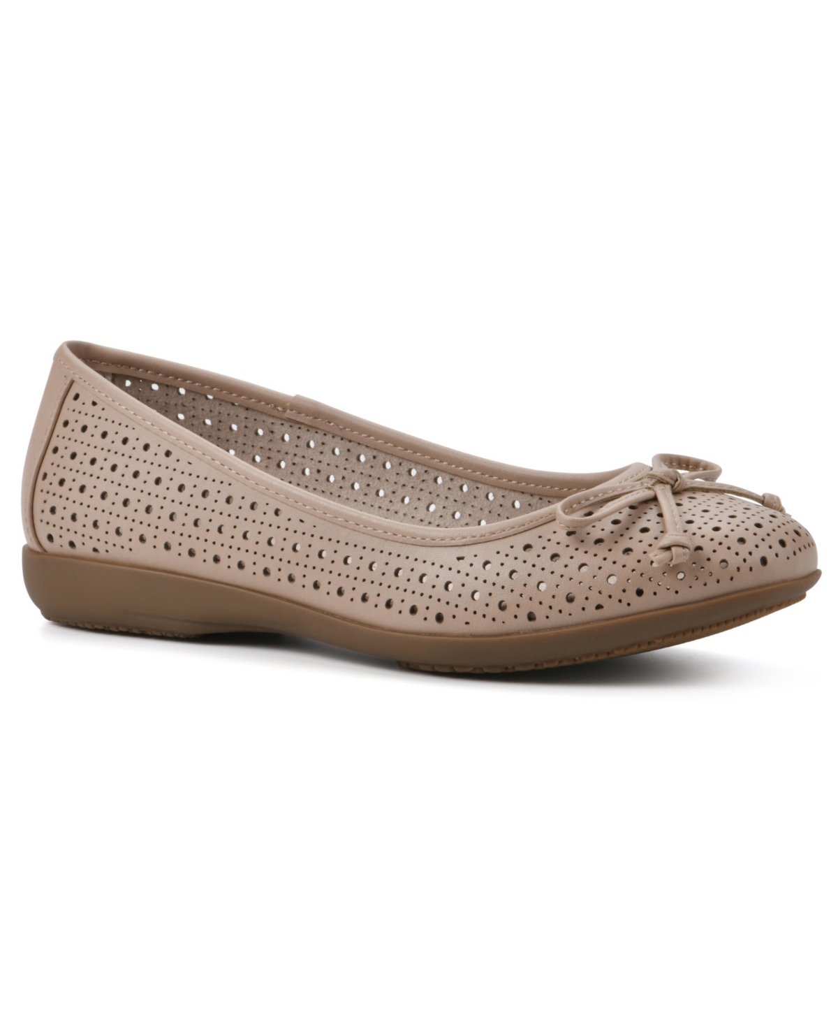 Cliffs By White Mountain Cheryl Ballet Flat In Natural,burnished,smooth