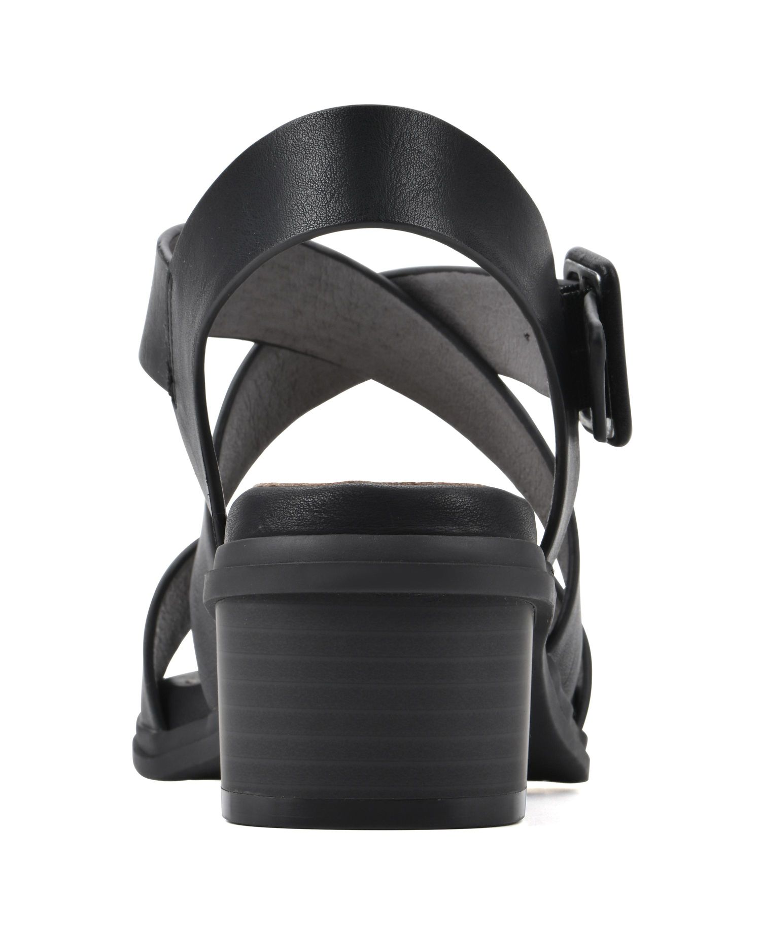 Women's Cordovan Stacked Heel Strappy Dress Sandals
