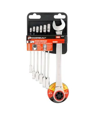 7 Piece Metric 100 Tooth Ratcheting Wrench Set
