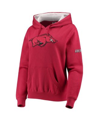 Women's Cardinal Arkansas Razorbacks Big Logo Pullover Hoodie