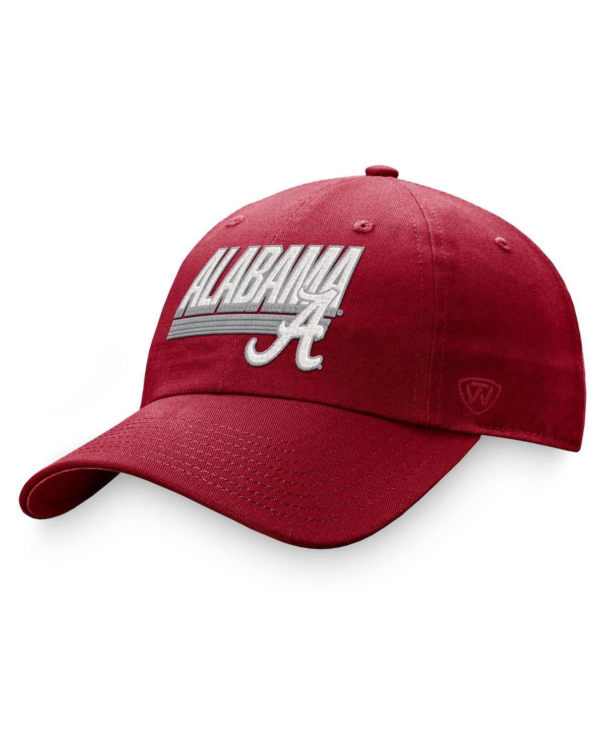 Shop Top Of The World Men's  Crimson Alabama Crimson Tide Slice Adjustable Hat