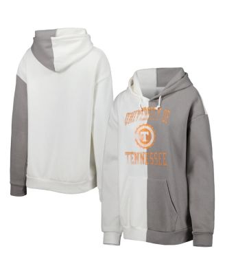 Women's Gray, White Tennessee Volunteers Split Pullover Hoodie