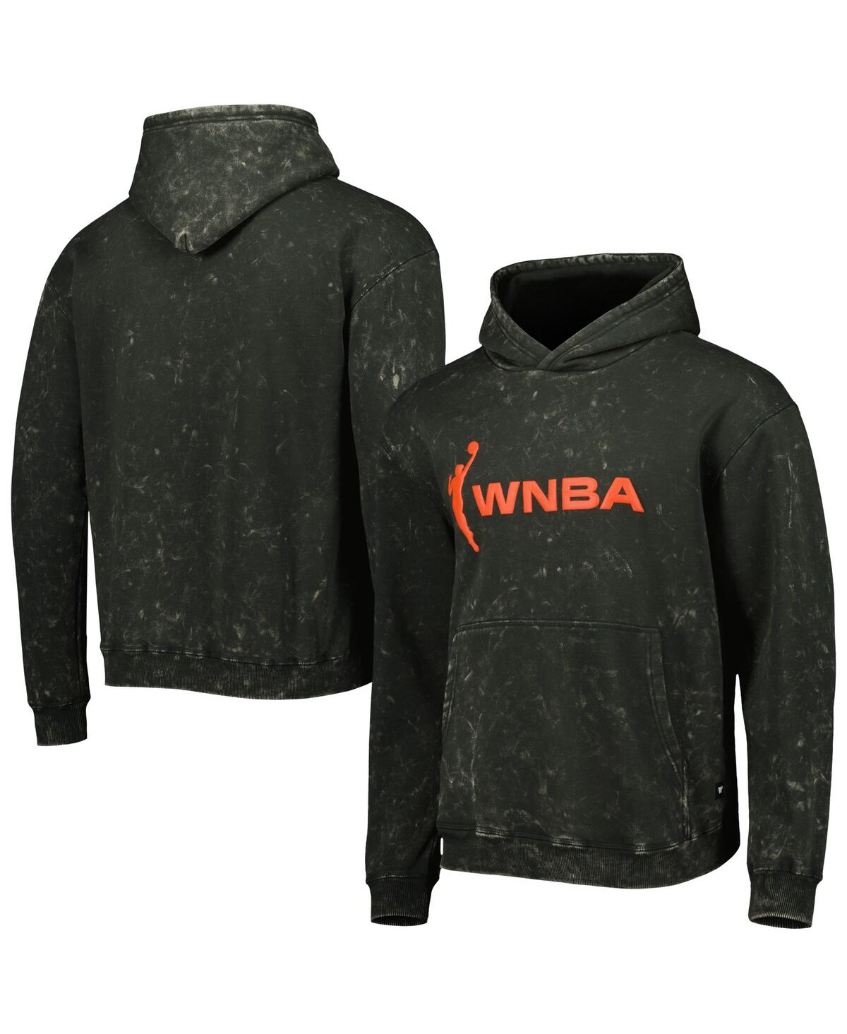 THE WILD COLLECTIVE MENS' AND WOMEN'S THE WILD COLLECTIVE BLACK WNBA ACID TONAL LOGOWOMAN PULLOVER HOODIE
