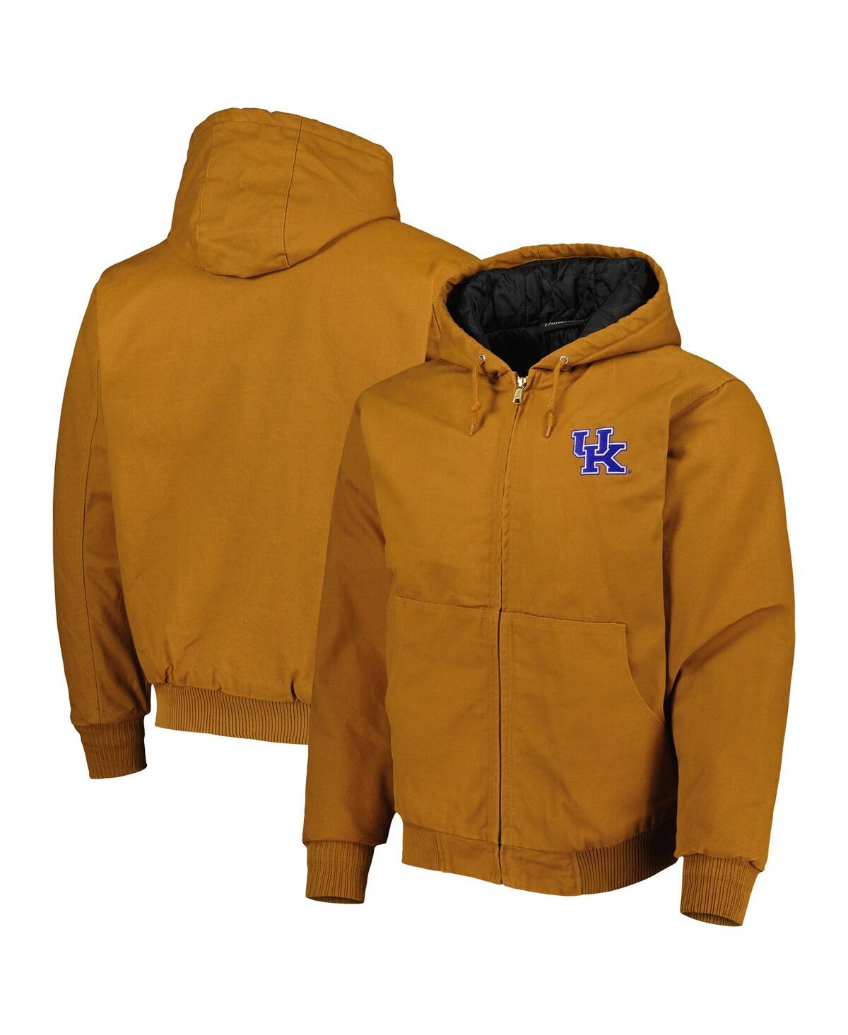 DUNBROOKE MEN'S DUNBROOKE TAN KENTUCKY WILDCATS DAKOTA FULL-ZIP HOODIE JACKET 