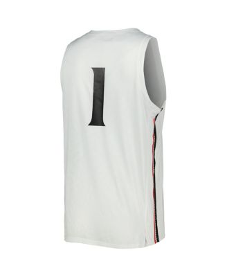 Men's #1 White Cincinnati Bearcats Team Replica Basketball Jersey
