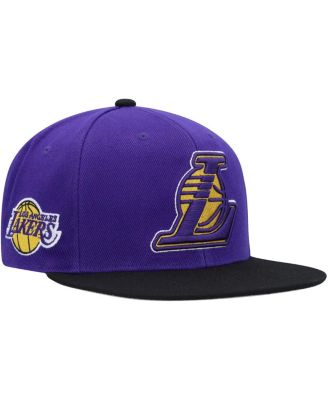 Men's Purple, Black Los Angeles Lakers Side Core 2.0 Snapback Hat