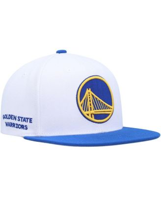 Men's White, Royal Golden State Warriors Side Core 2.0 Snapback Hat