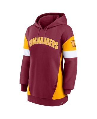 Women's Burgundy, Gold Washington Commanders Lock It Down Pullover Hoodie