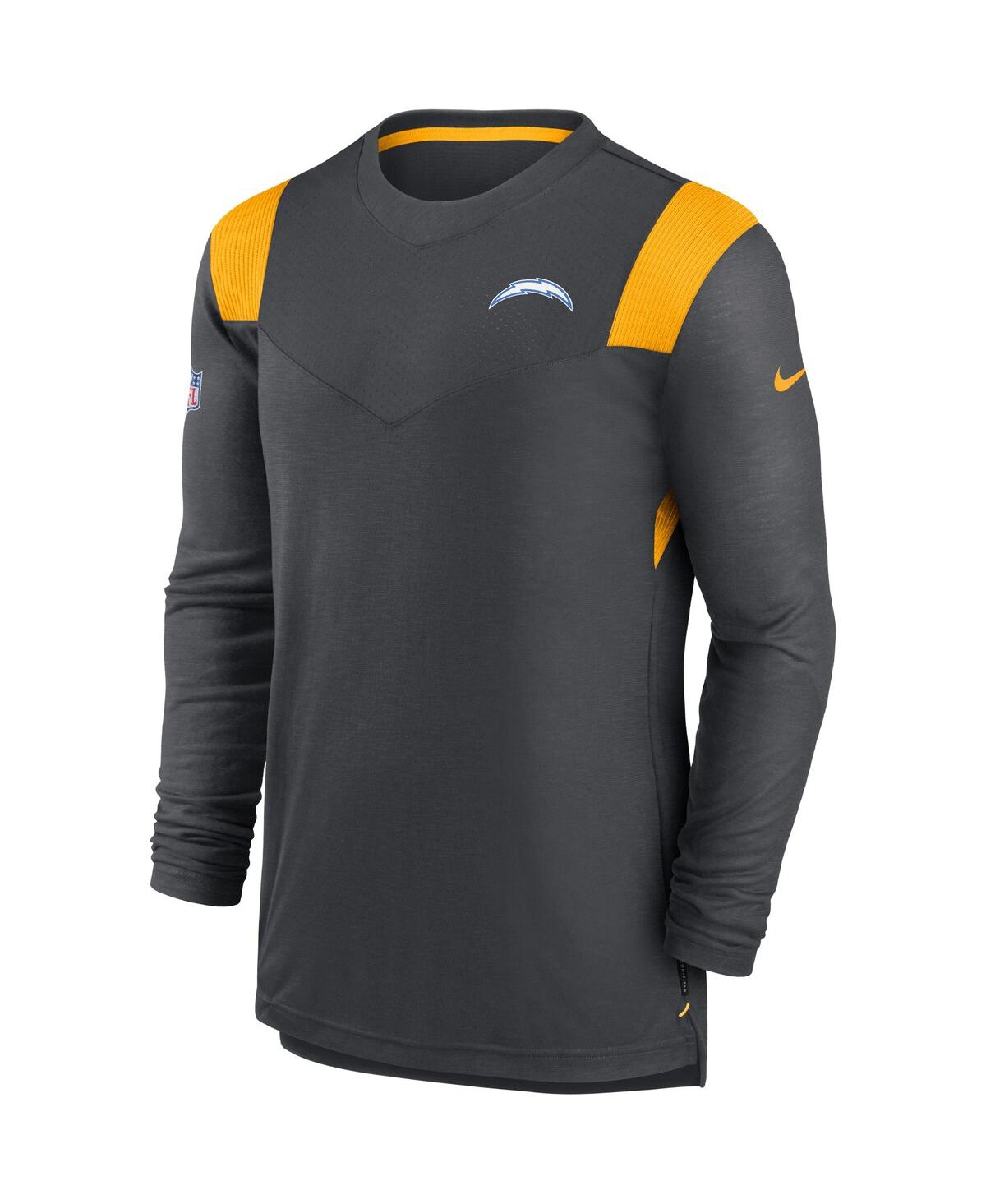 Men's NikeLos Angeles Chargers Sideline Tonal Logo Performance Player Long Sleeve T-shirt - Charcoal