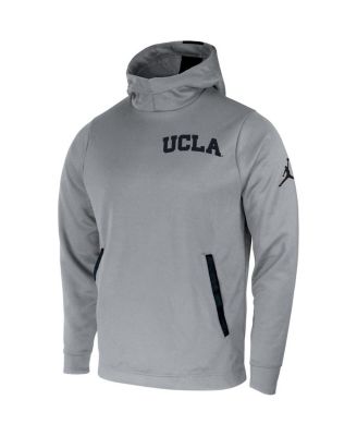 Men's Gray UCLA Bruins 2-Hit Performance Pullover Hoodie
