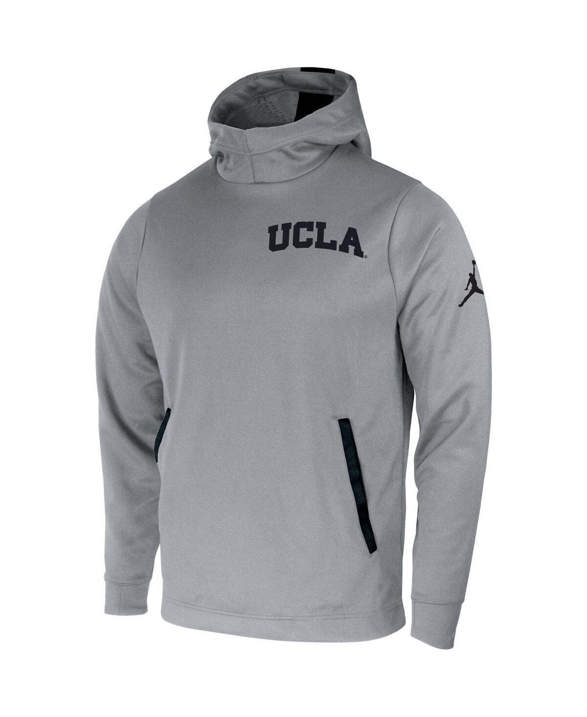 Shop Jordan Men's  Gray Ucla Bruins 2-hit Performance Pullover Hoodie